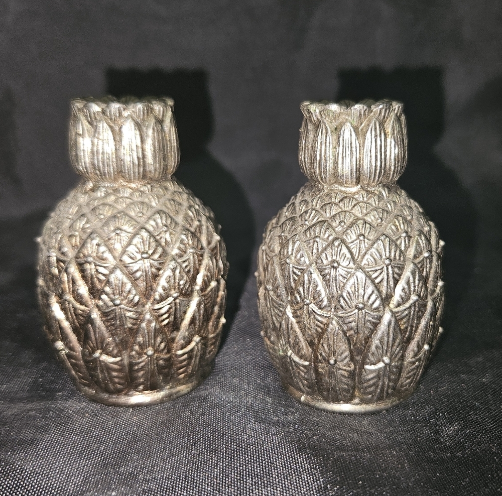 Decorative Silver Pineapple Votive Holders - Set of 2 By Godinger